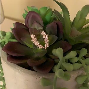 Rose gold diamond earrings